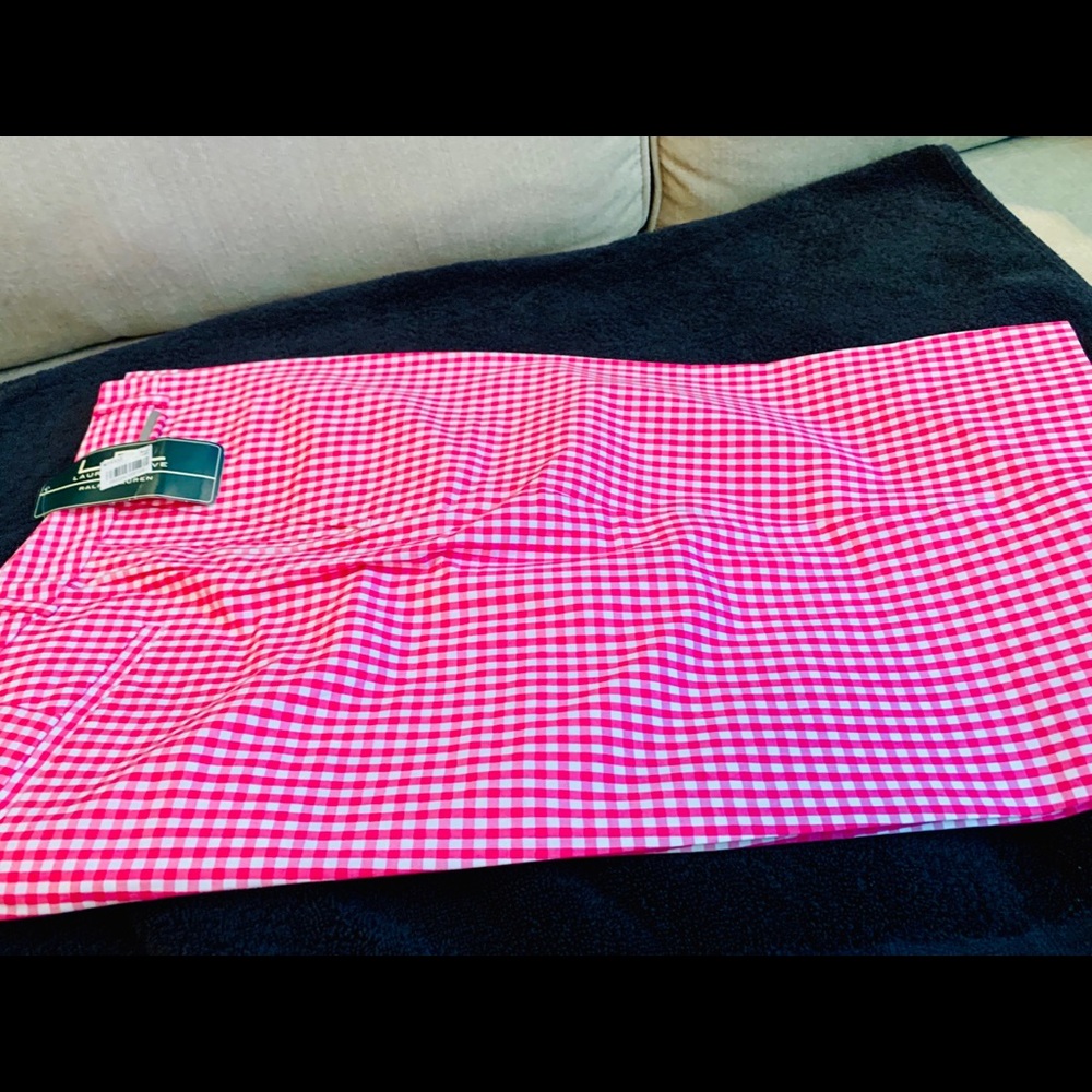 Ladies Ralph Lauren walking short pink/white sz 10